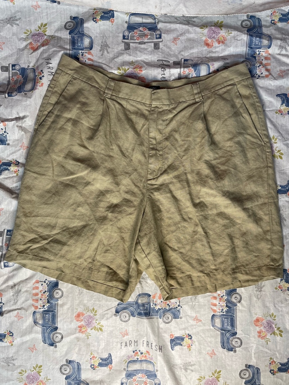 Brandini Classic Euro Traveler 100% Linen Chino Shorts Men's Size 42
